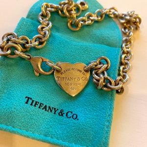 Return to Tiffany Silver Heart Tag Choker